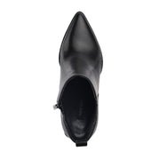 Birds Block Heel Leather Booties