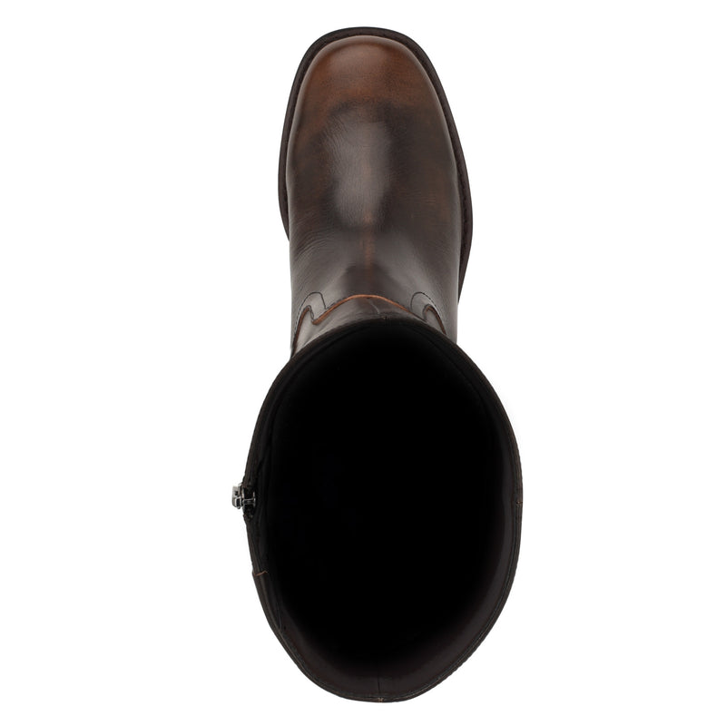 Broklyn Block Heel Casual Leather Boots