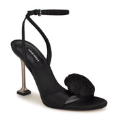 Neve Rosette Ankle Strap Sandals