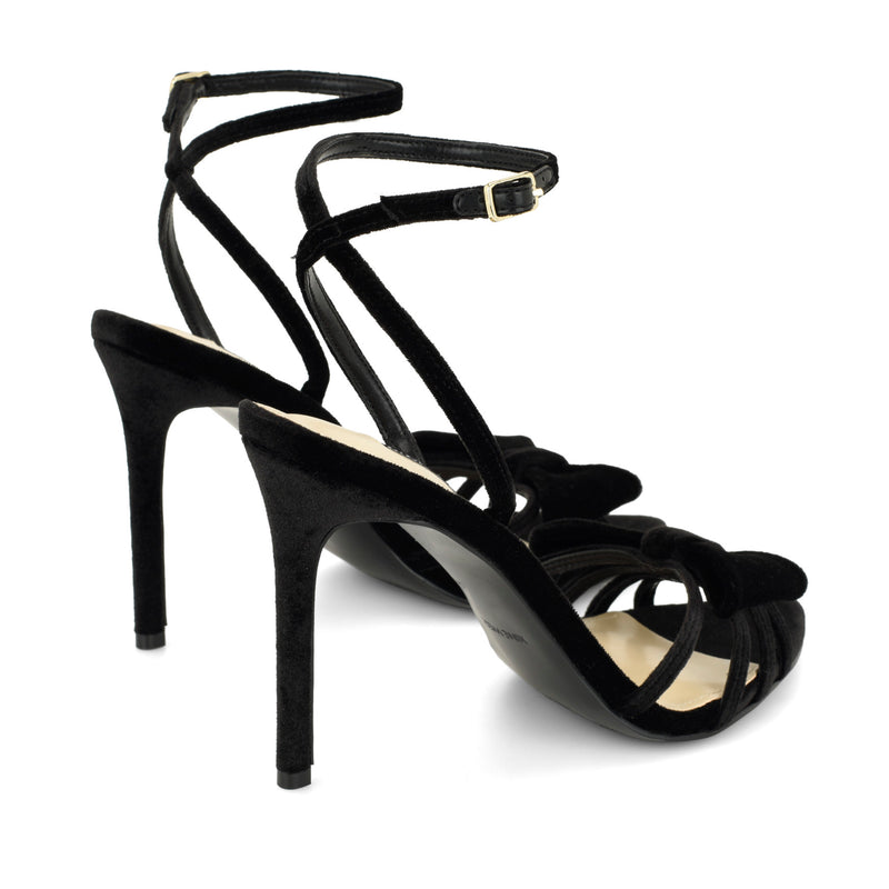 Queana Velvet Bow Sandals