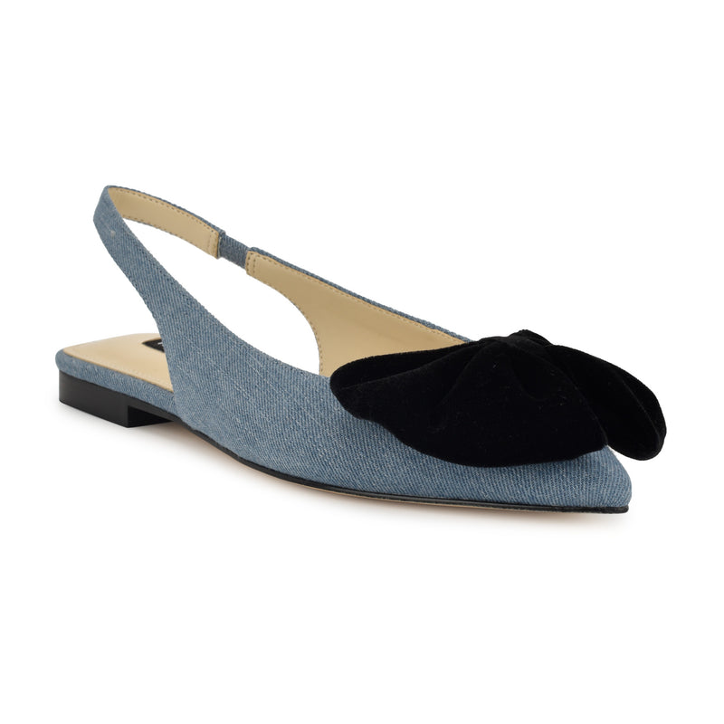 Junnie Bow Slingback Flats