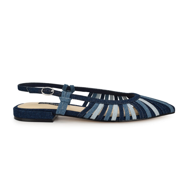 Women's Duria Slingback Flats - Blue | Nine West