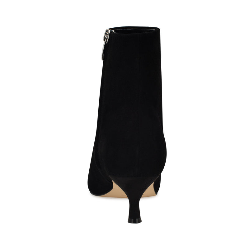 Women's Symba Dress Ankle Leather Booties - Black Suede | Nine West Women's Symba Dress Ankle Leather Booties - Black Suede | Nine West