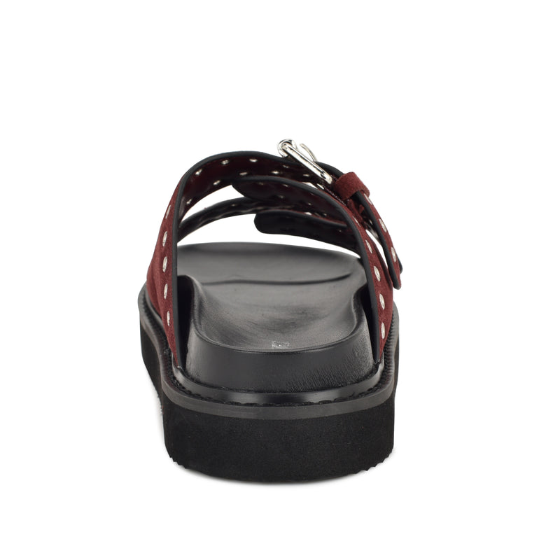 Eleny Buckle Slide Sandals