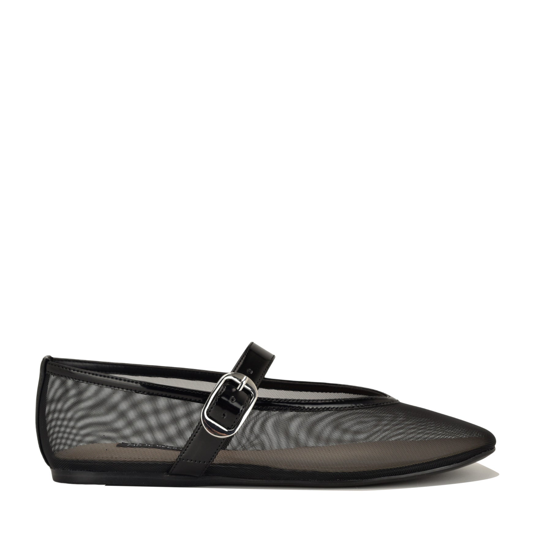 Women's Vancee Mary Jane Ballet Flats - Black Mesh