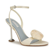 Neve Rosette Ankle Strap Sandals