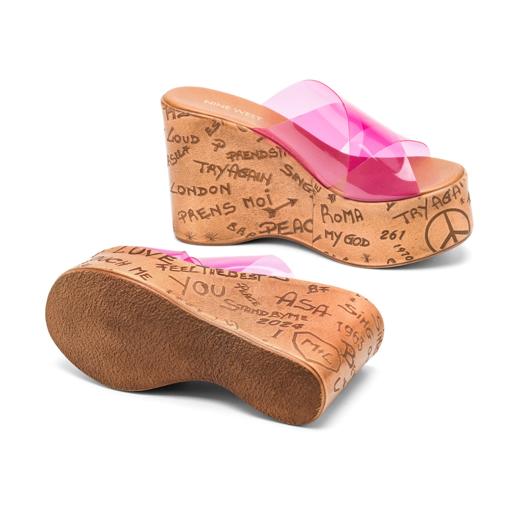 Lezza Cross Band Platform Wedges