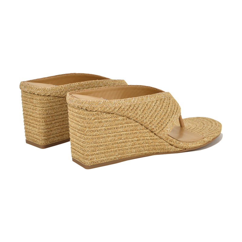 Jadde Thong Wedge Sandals