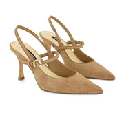 Amelap Leather Mary Jane Slingback Pumps