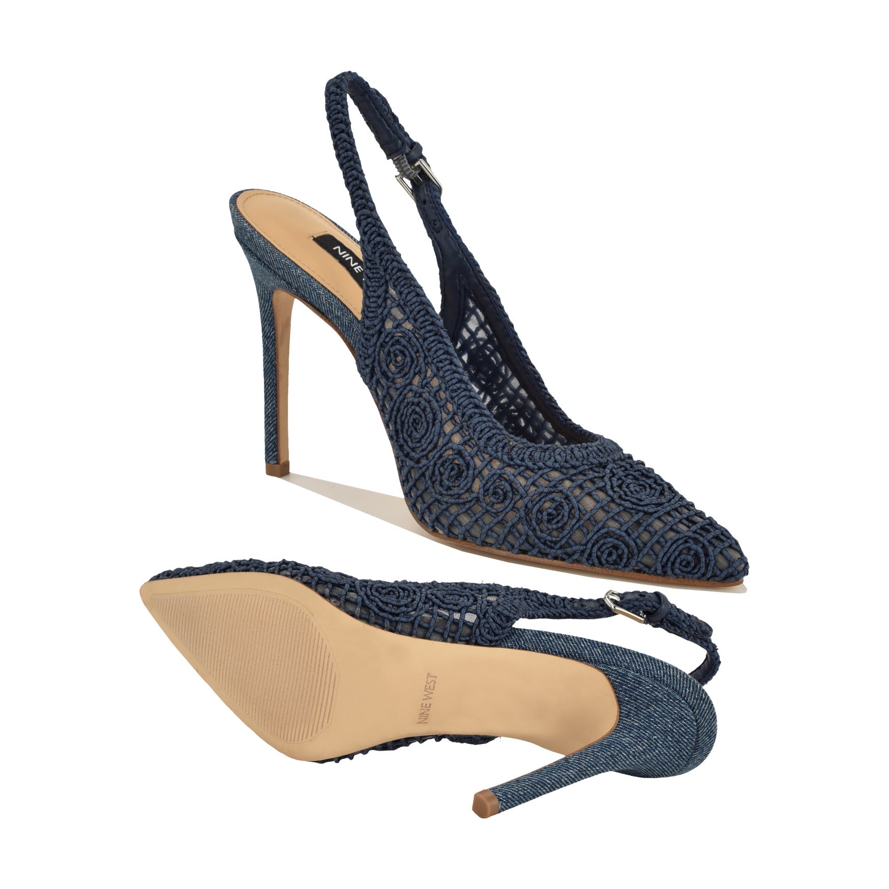 Fantels Woven Slingback Pumps