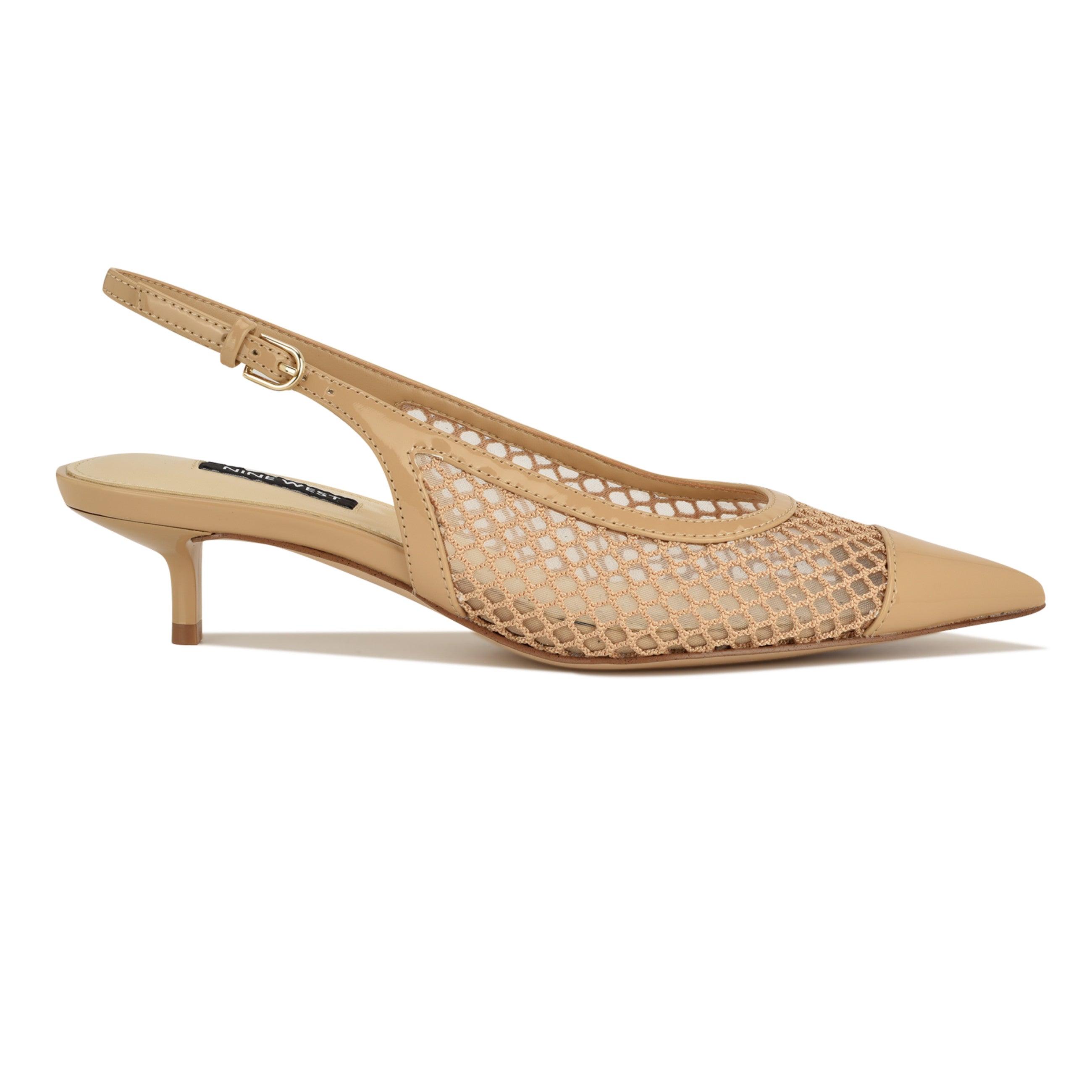 Eraya Mesh Kitten Heel Slingback Pumps
