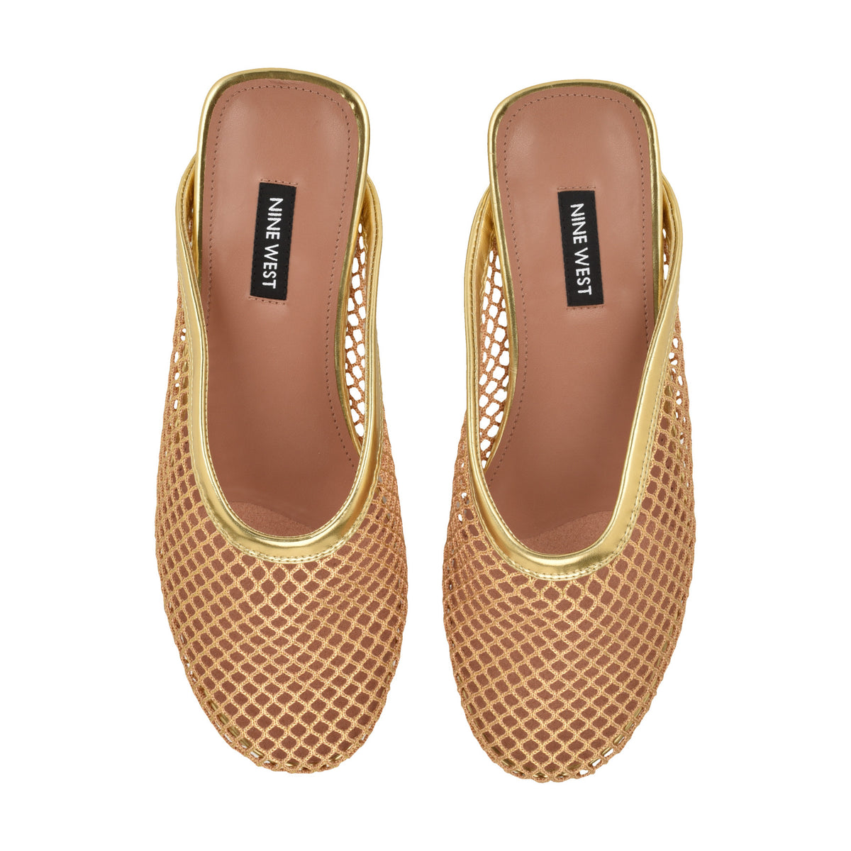 Women's Daniela Flat Mesh Mules - Platino Mesh | Nine West