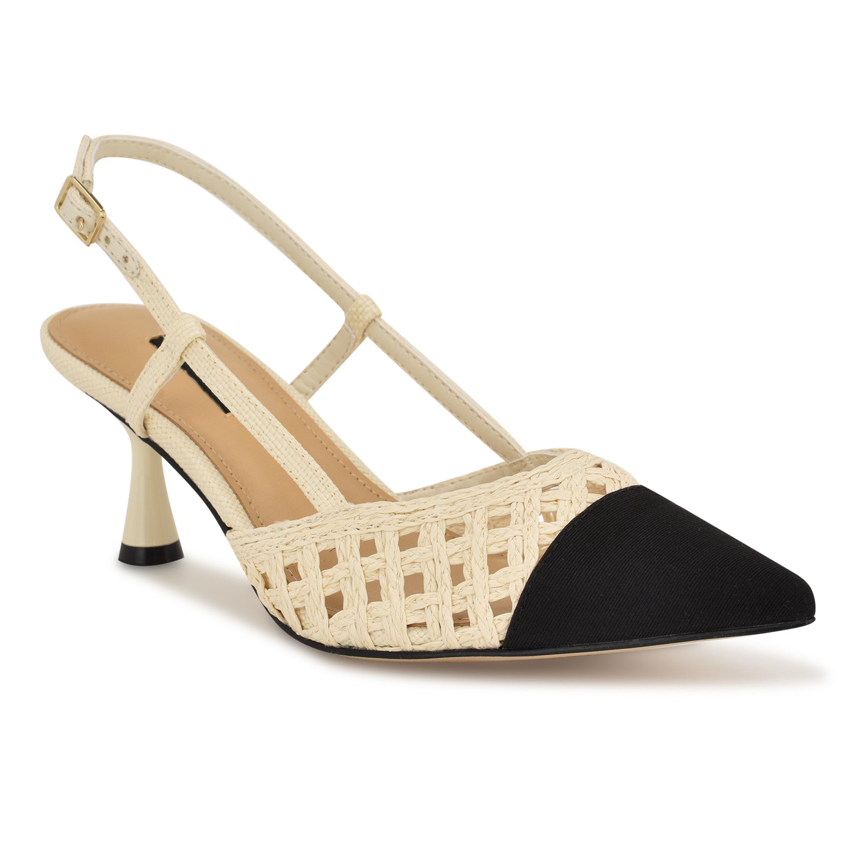 Railen Woven Cap Toe Slingbacks