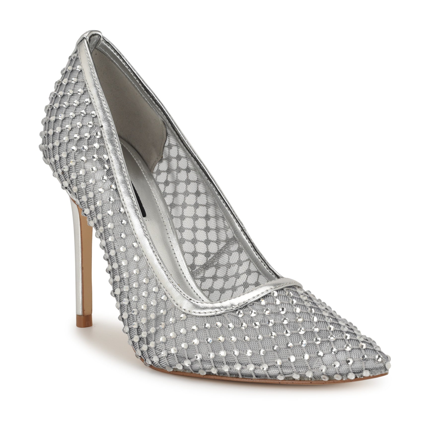 Freshe Rhinestone Mesh Pumps