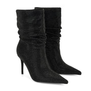 Glamsta Rhinestone Slouch Booties