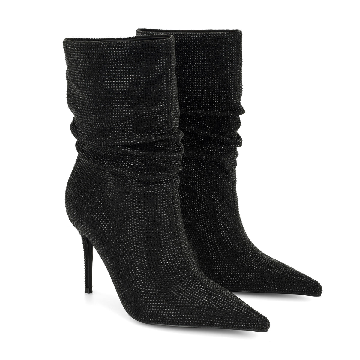 Glamsta Rhinestone Slouch Booties
