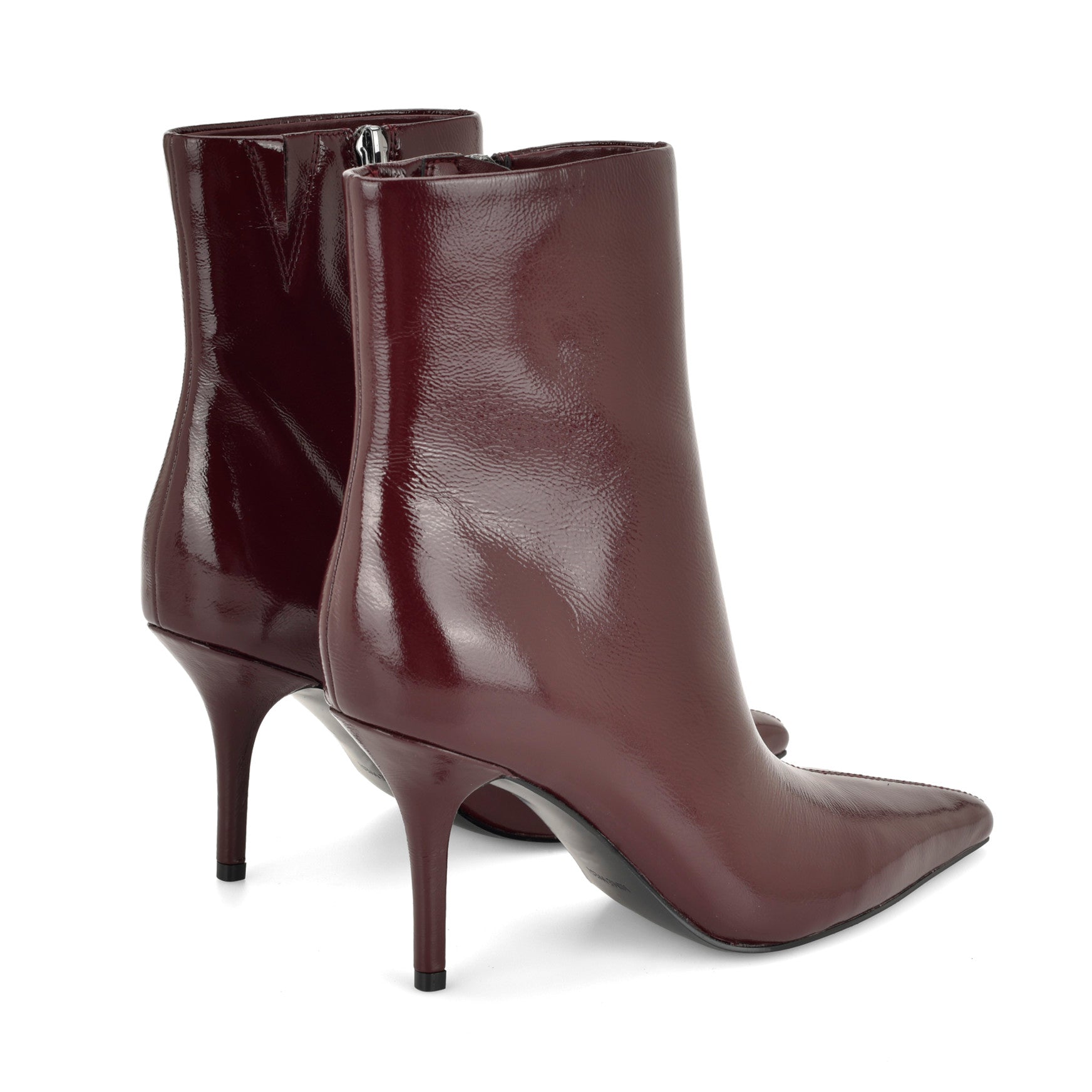 Women's Ohmy Dress Ankle Leather Booties - Dark Red Leather