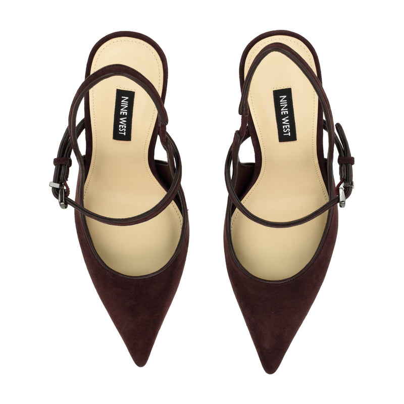 Amelap Leather Mary Jane Slingback Pumps