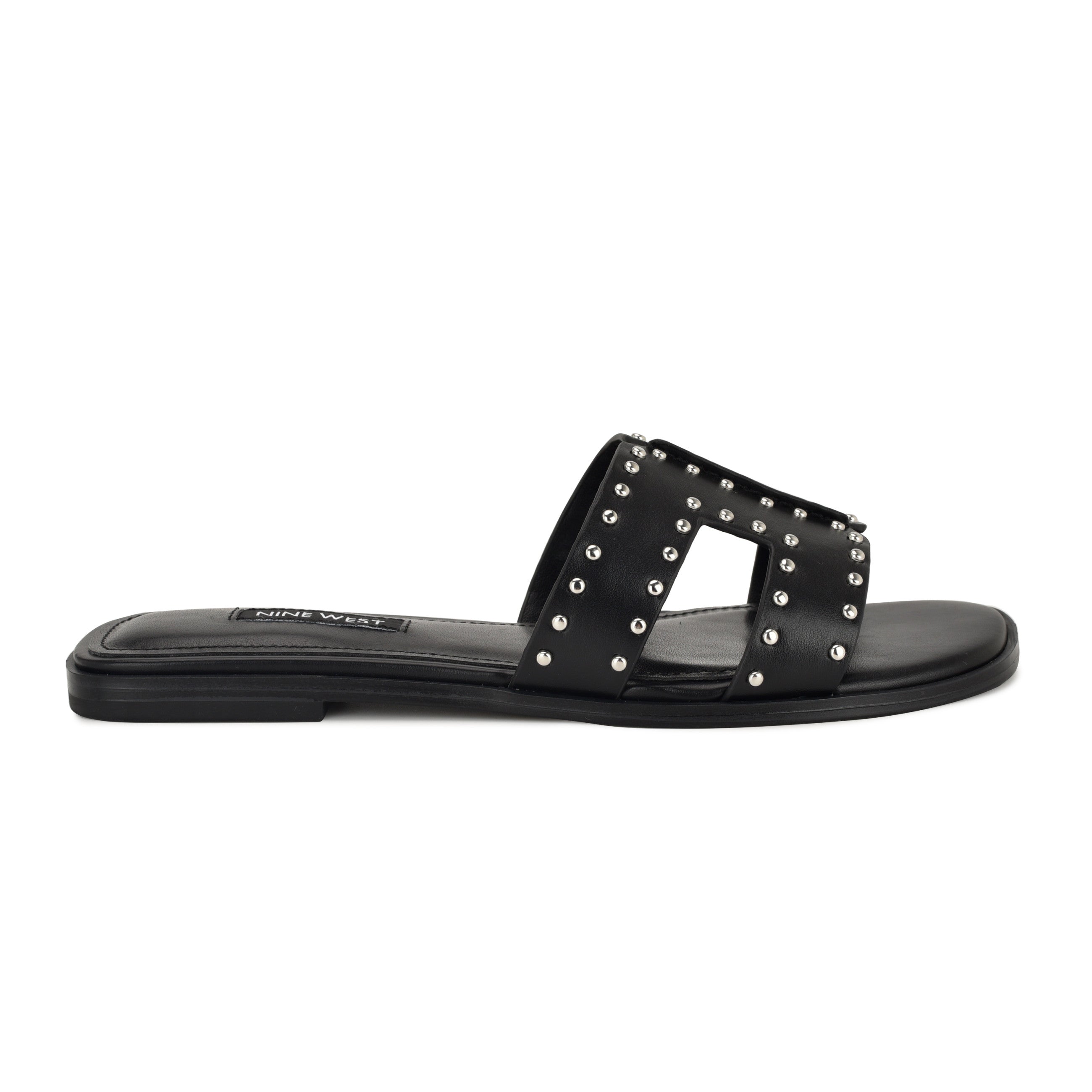 Giny Slip-On Flat Studded Sandals