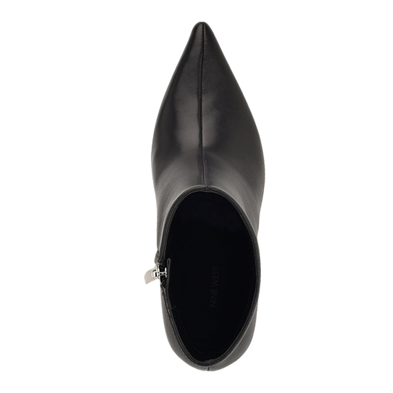 Nine West Women's Narend Pointy Toe Stiletto Dress Booties - Black Leather - Size 9M Nine West Women's Narend Pointy Toe Stiletto Dress Booties - Black Leather - Size 9M