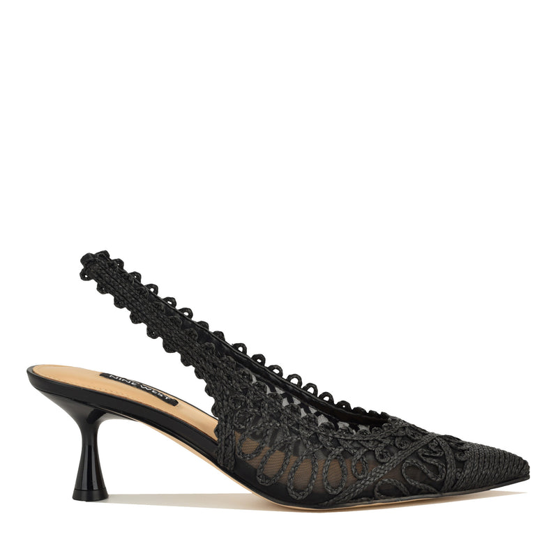 Romaine Woven Slingback Pumps