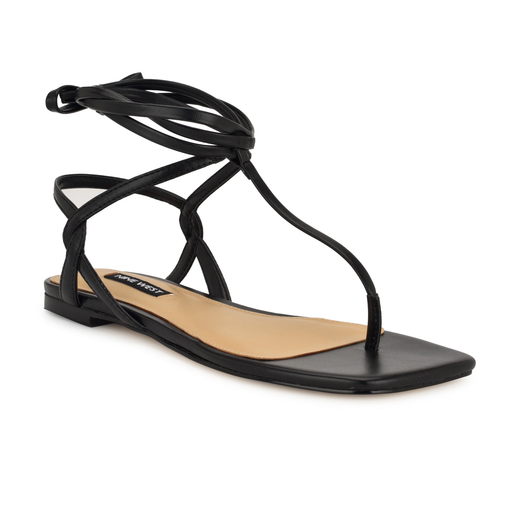 Norta Ankle Wrap Thong Sandals
