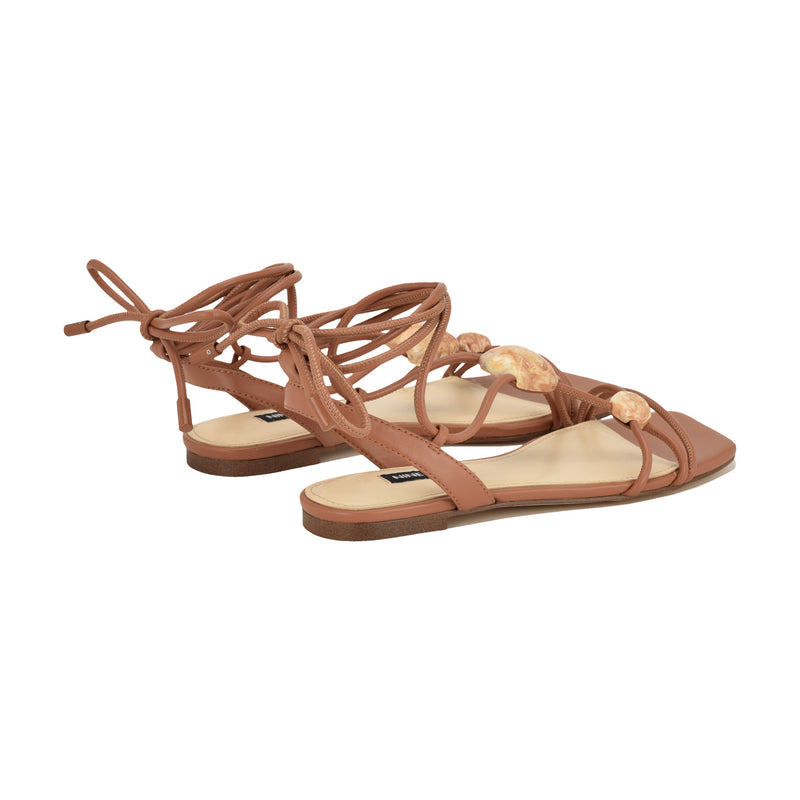 Niraa Ankle Wrap Flat Sandals
