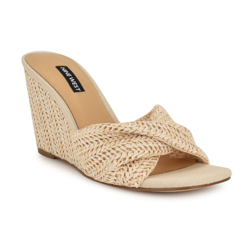 Nikhil Twist Wedge Sandals