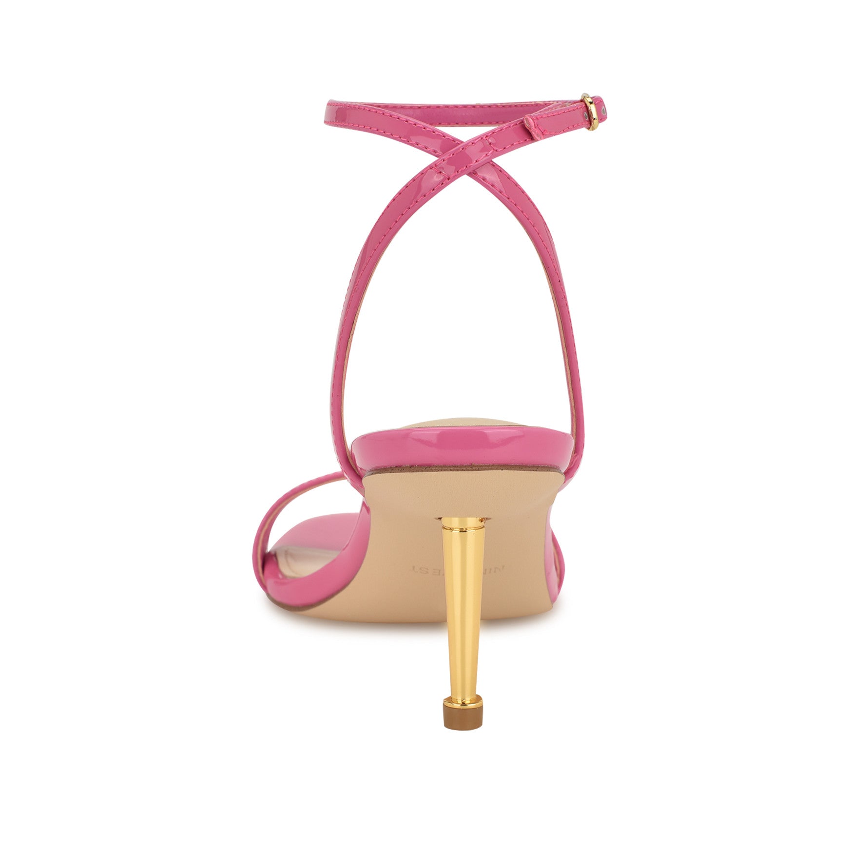 Women's Anny Ankle Strap Heeled Sandals - Pink Patent | Nine West