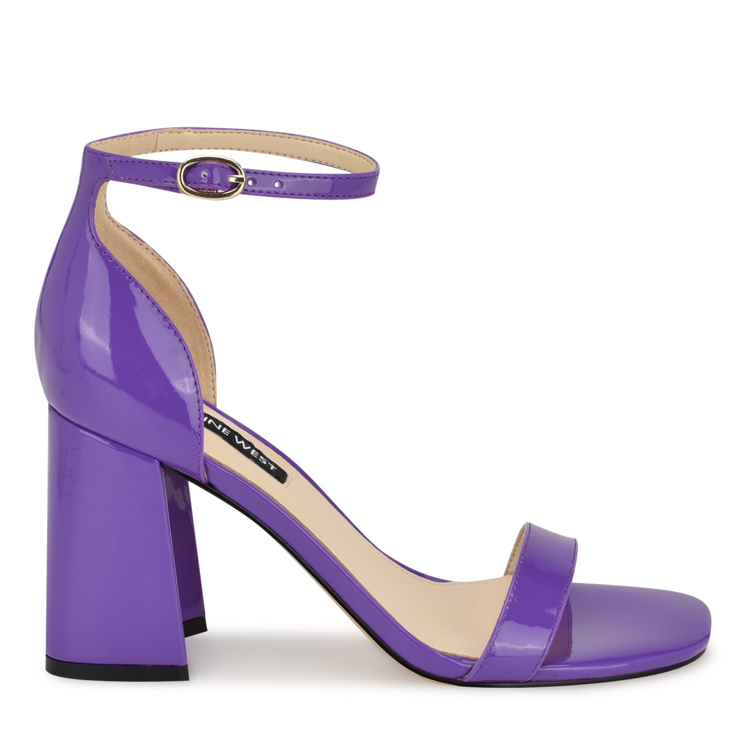 Buy Nine West FRISKY Embellished Block Heel Sandals In Silver | 6thStreet  UAE