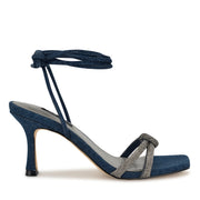Raqchel Rhinestone Bow Ankle Wrap Sandals