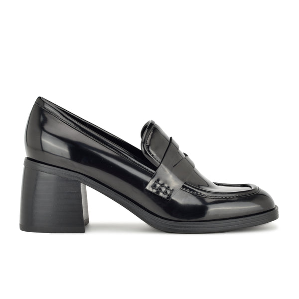 Women's Avalia Heeled Loafers - Black | Nine West