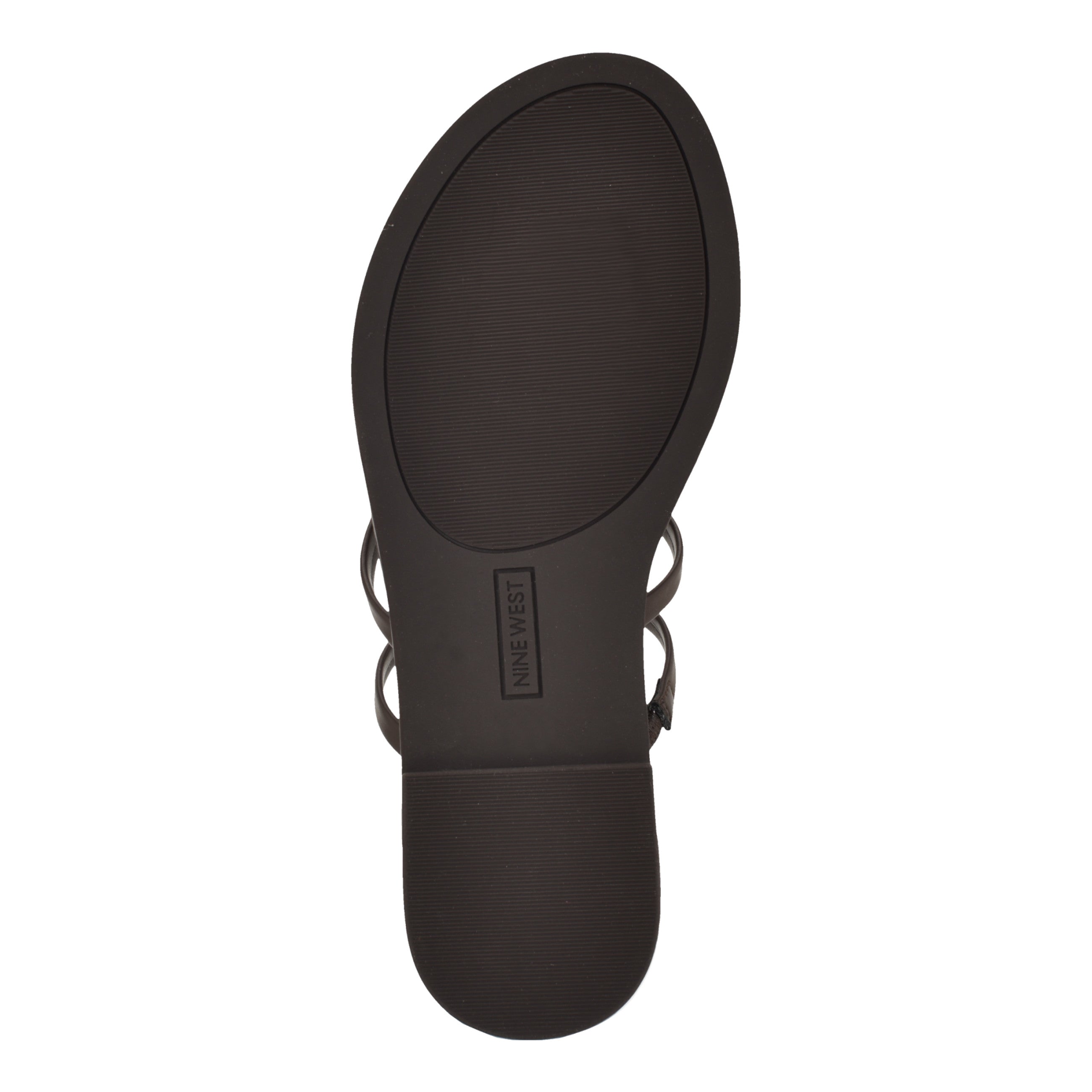 Women's Digen Strappy Flat Sandals - Dark Brown | Nine West