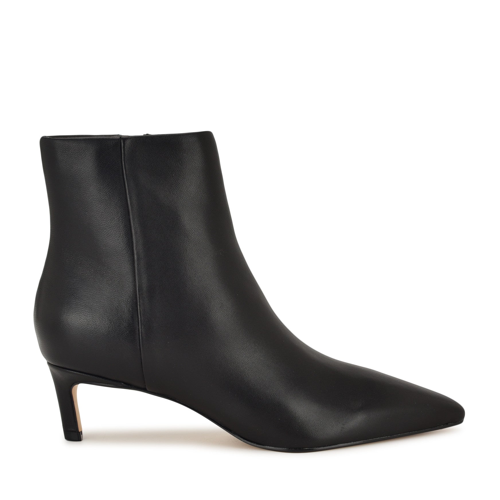 Brite Kitten Heel Ankle Leather Booties