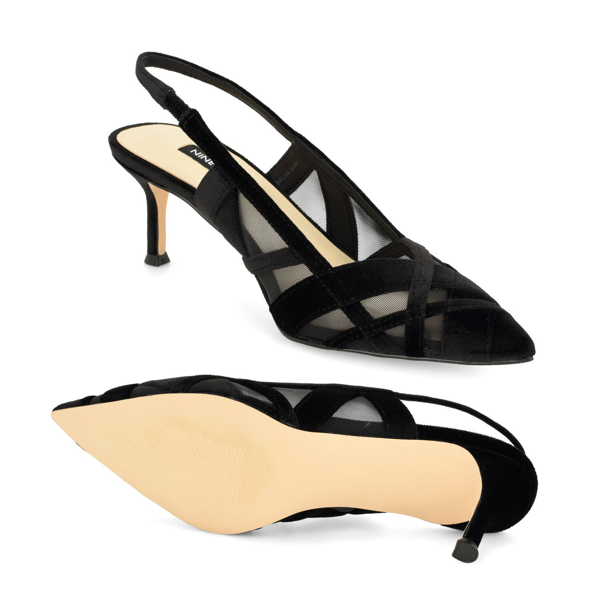 Ellite Kitten Heel Slingback Pumps