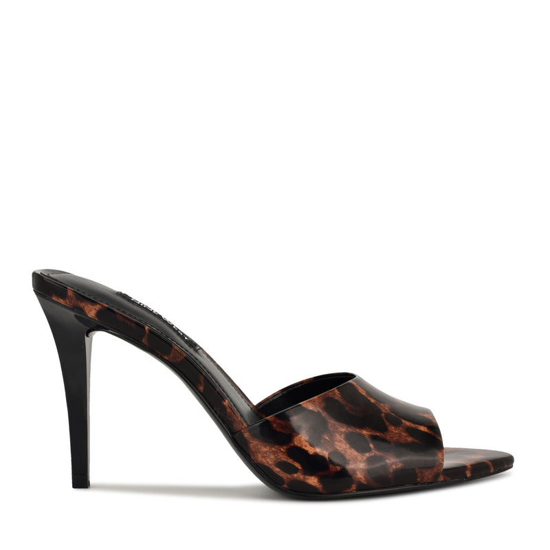 Women's Hather Dress Slide Sandals - Patent Leopard | Nine West Women's Hather Dress Slide Sandals - Patent Leopard | Nine West