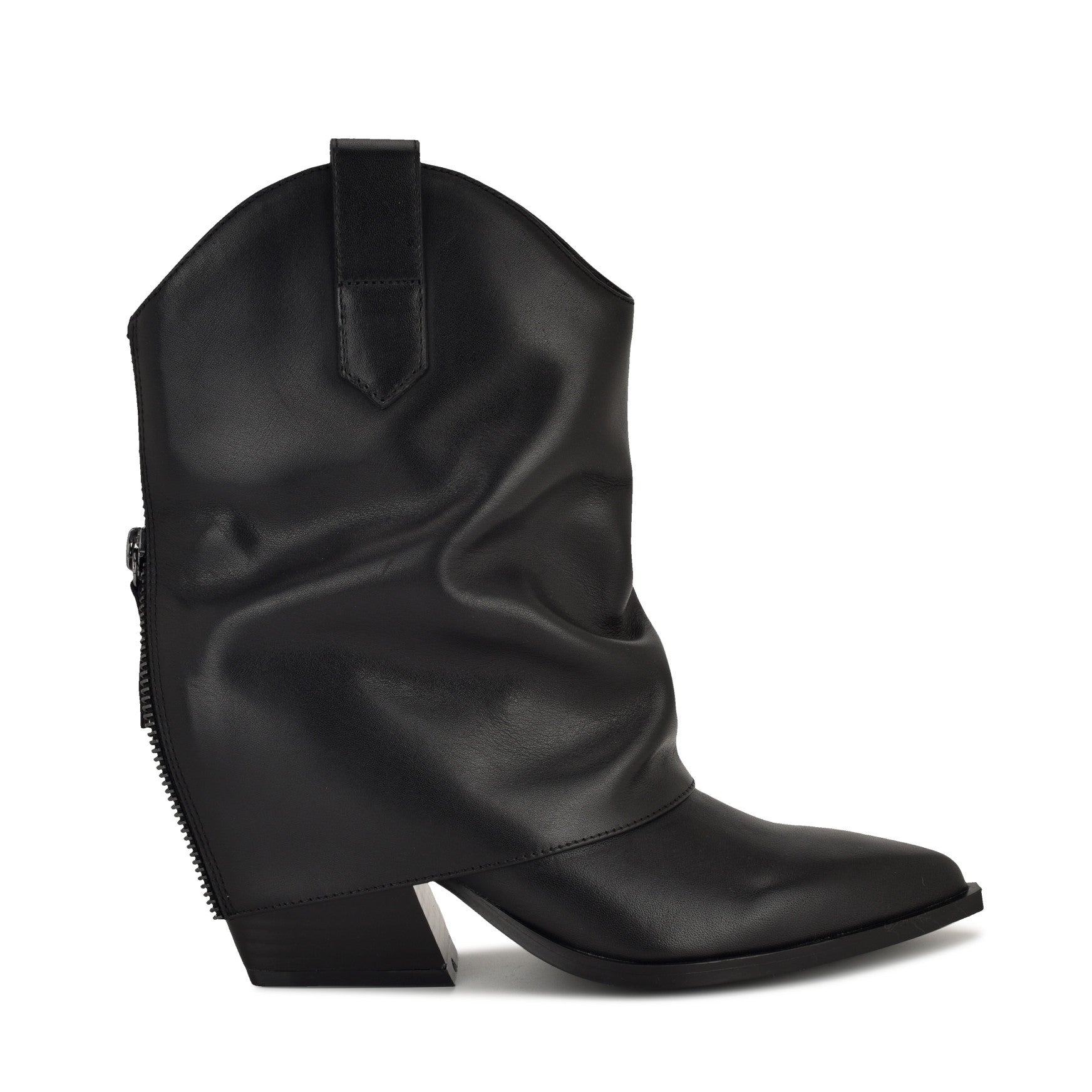 Waxel Foldover Western Leather Booties