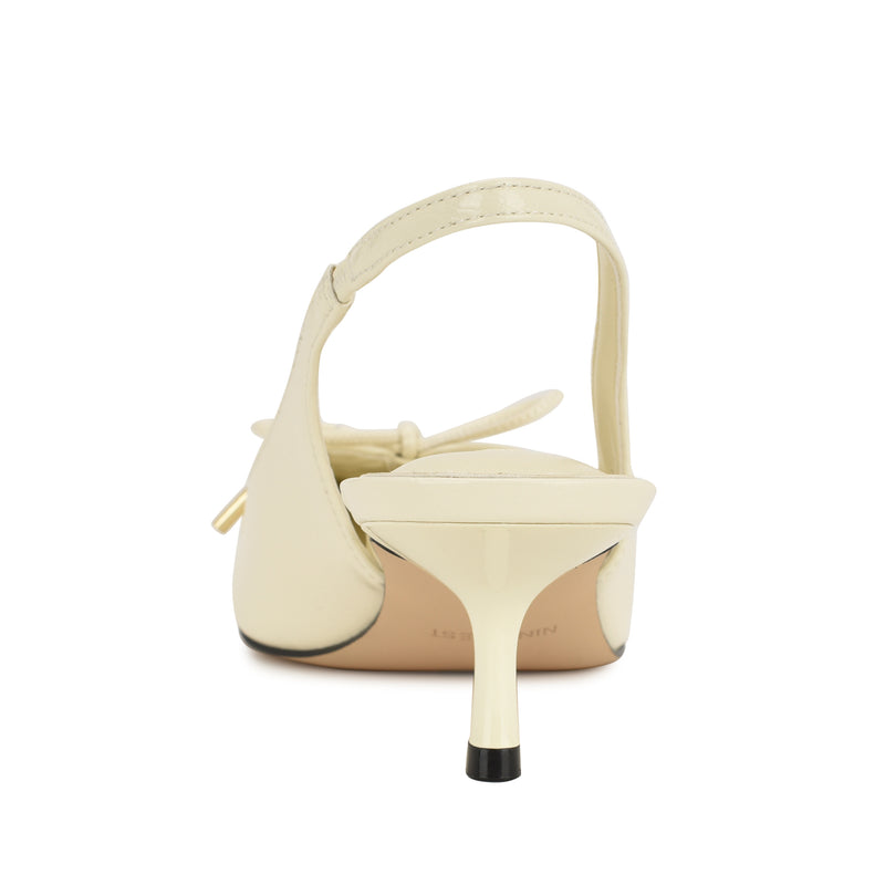 Nine West Women's Anora Kitten Heel Slingback Pumps Synthetic (Size 5) Medium Width