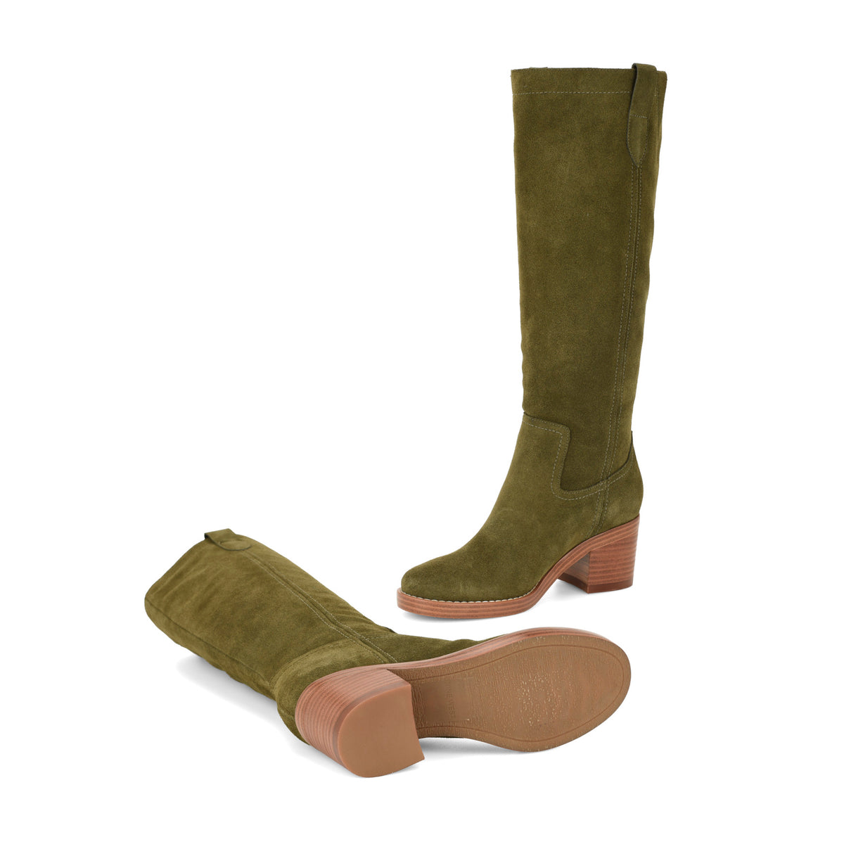 Hecee Block Heel Tailored Leather Boots