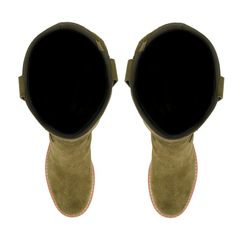 Hecee Block Heel Tailored Leather Boots