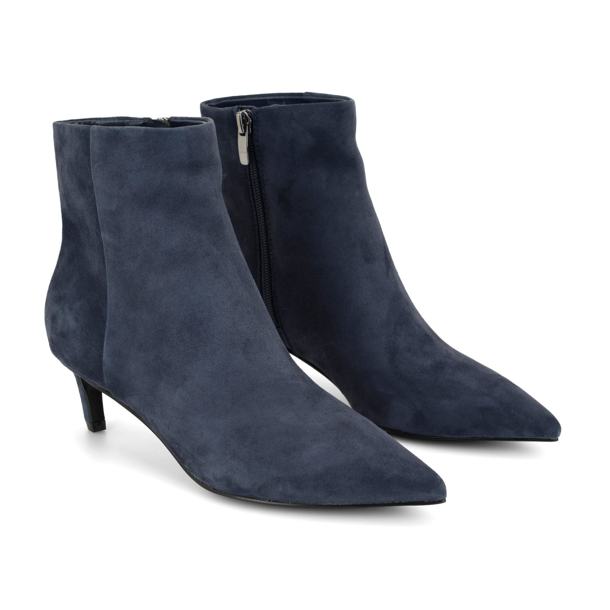 Brite Kitten Heel Ankle Leather Booties