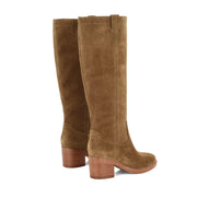 Hecee Block Heel Tailored Leather Boots