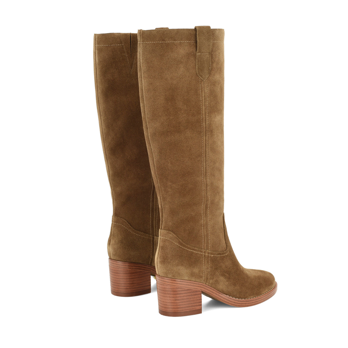 Hecee Block Heel Tailored Leather Boots
