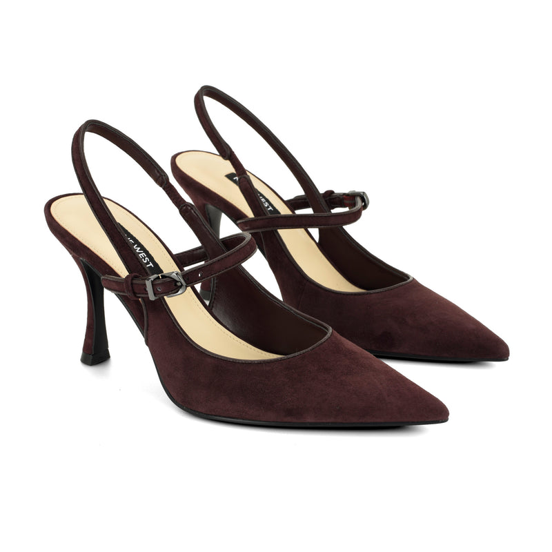 Amelap Leather Mary Jane Slingback Pumps