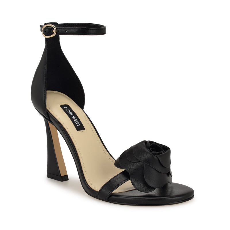 Kharm Rosette Ankle Strap Sandals