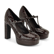 Daphni T-Strap Platform Pumps