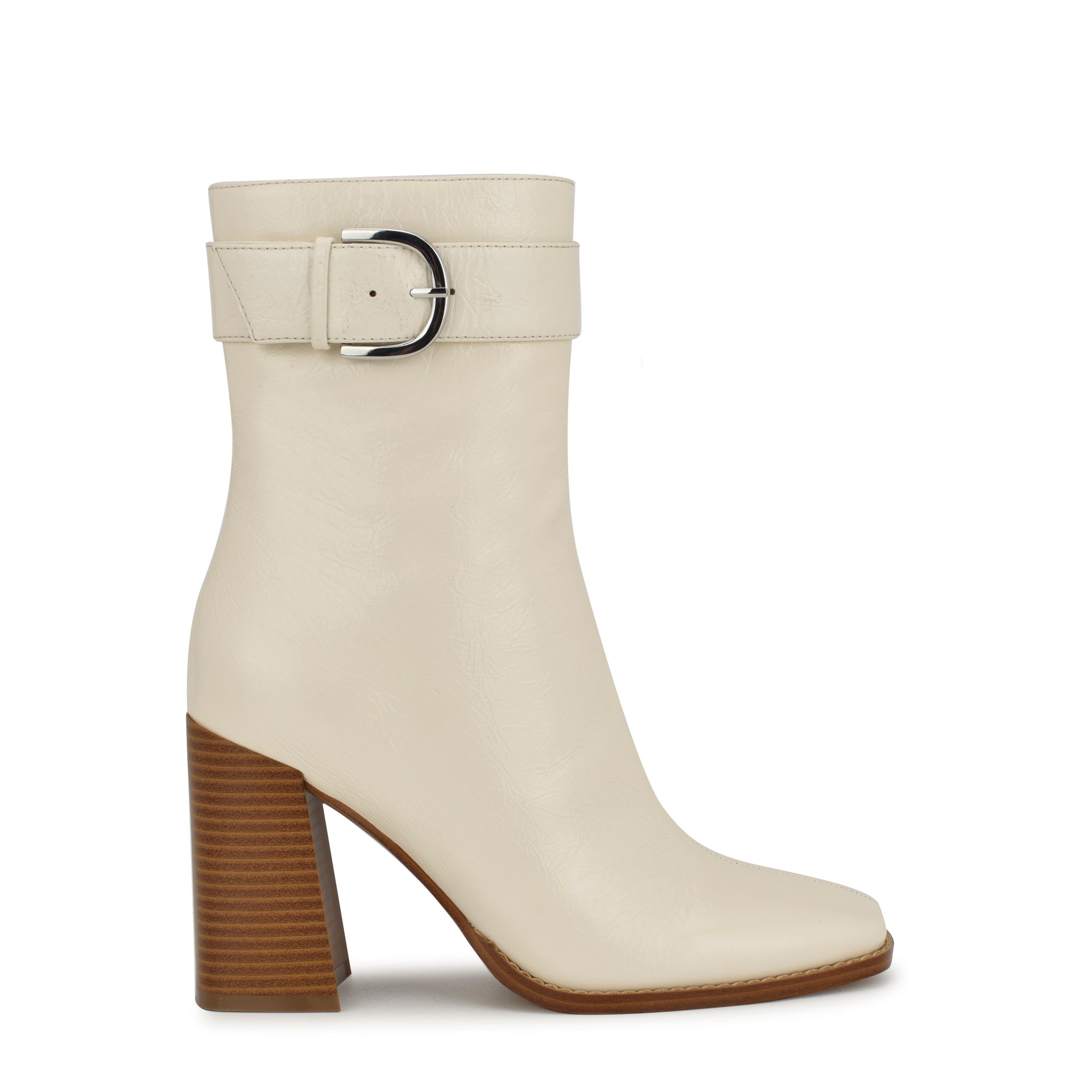 West - Cream and Beige Leather Boots