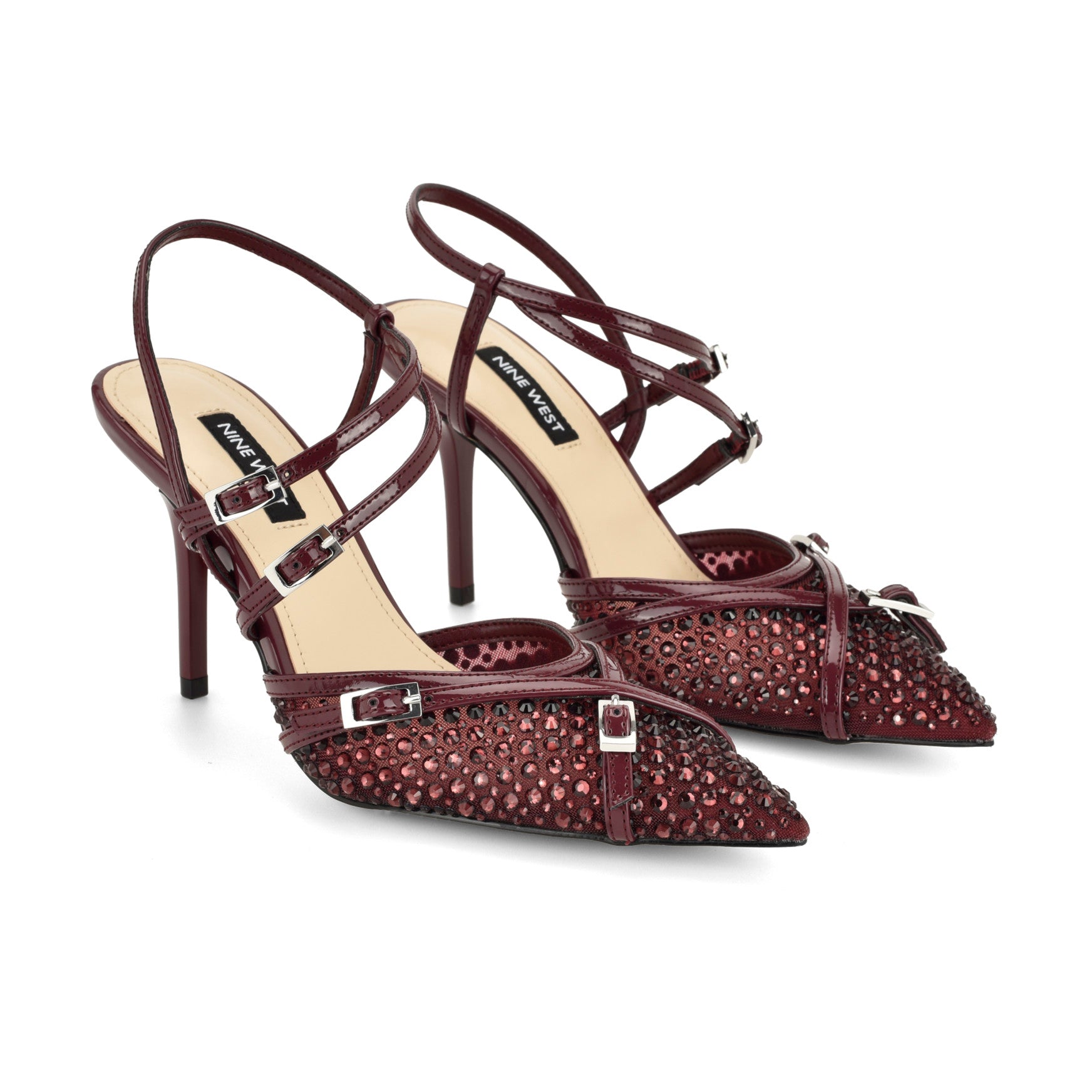 Pertee Strappy Embellished Pumps