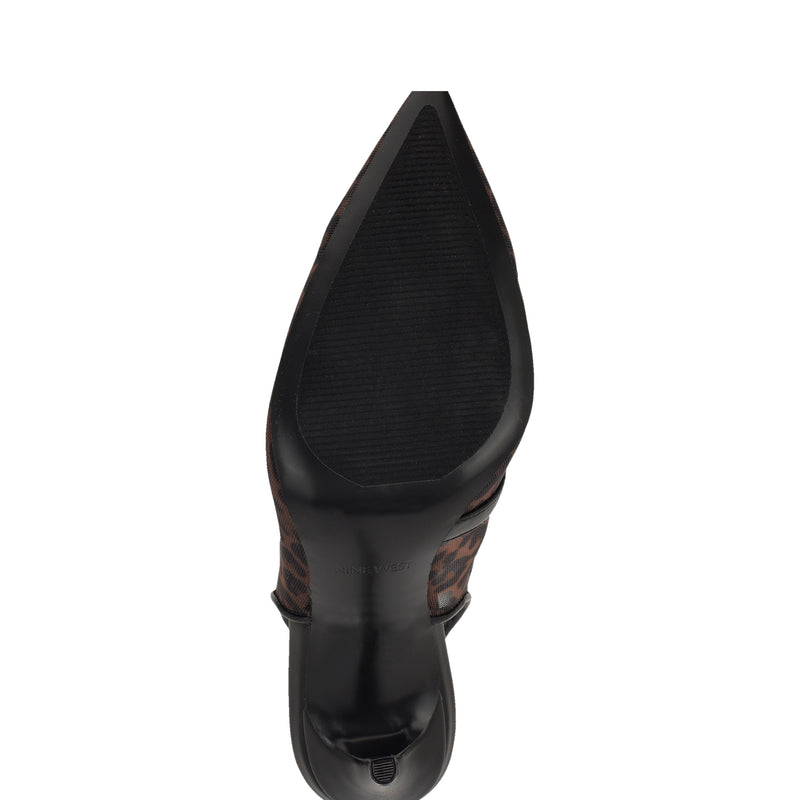 Feather Pointy Toe Slingback Pumps