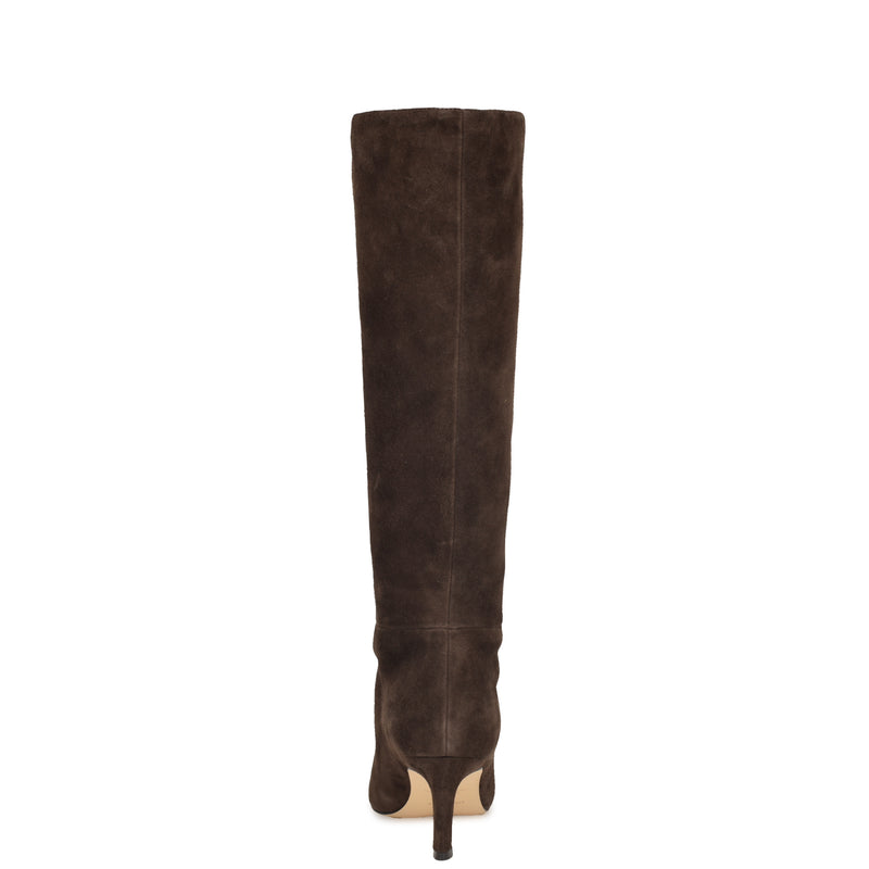 Women's Lorthey Dress Boots - Dark Brown Suede | Nine West Women's Lorthey Dress Boots - Dark Brown Suede | Nine West